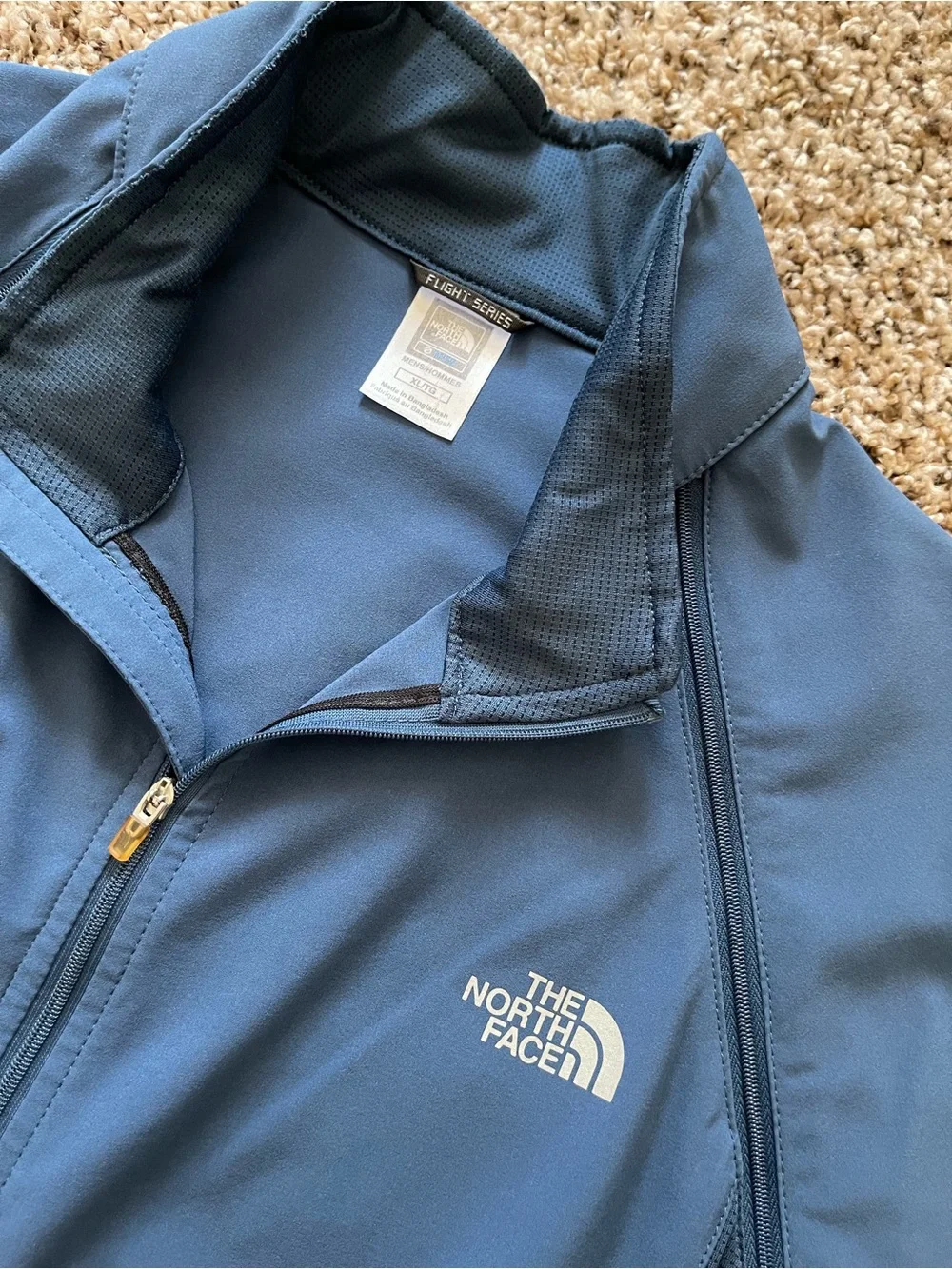 The North Face Flight Series Blue Full Zip Removable Sleeves Jacket‎ Vest Men XL